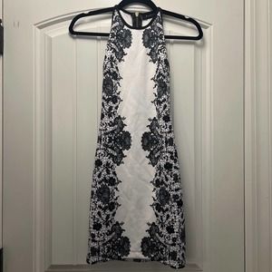 B Darlin Women's White Floral Sleeveless Mini Cocktail Body Con‎ Dress Size 1/2